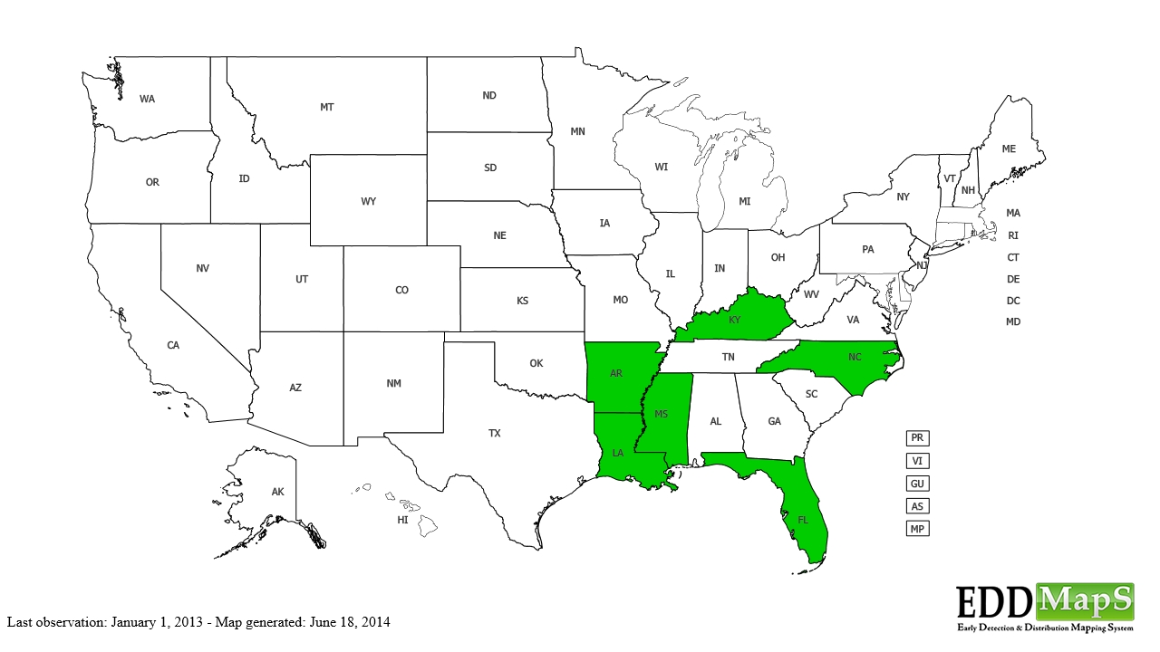 Asian Tiger Mosquito Map